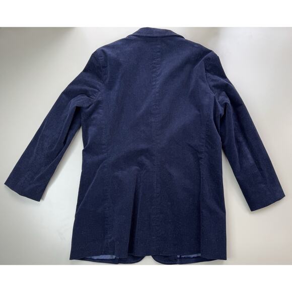 J.Mclaughlin Womens Aubrey Blazer Jacket M Navy Blue Corduroy Preppy Academia - Picture 13 of 14
